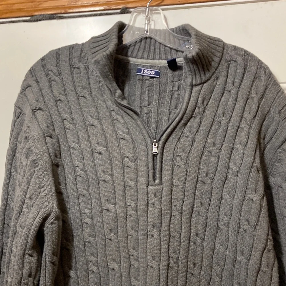 IZOD Men's Charcoal Sweater DXL
